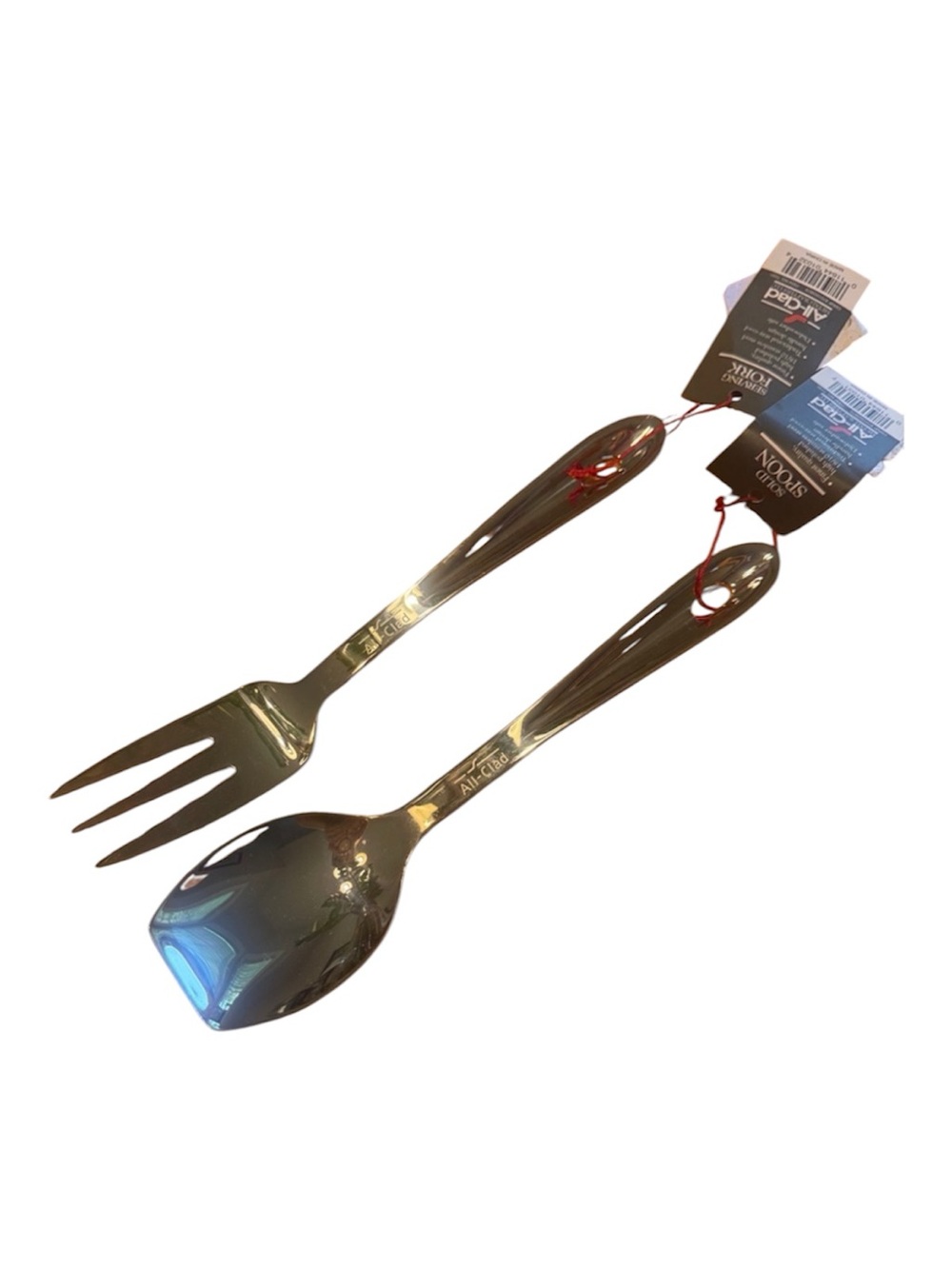 All-Clad Serving Fork and Solid Spoon